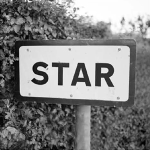 Road To A Star Black and White Card - Click Image to Close